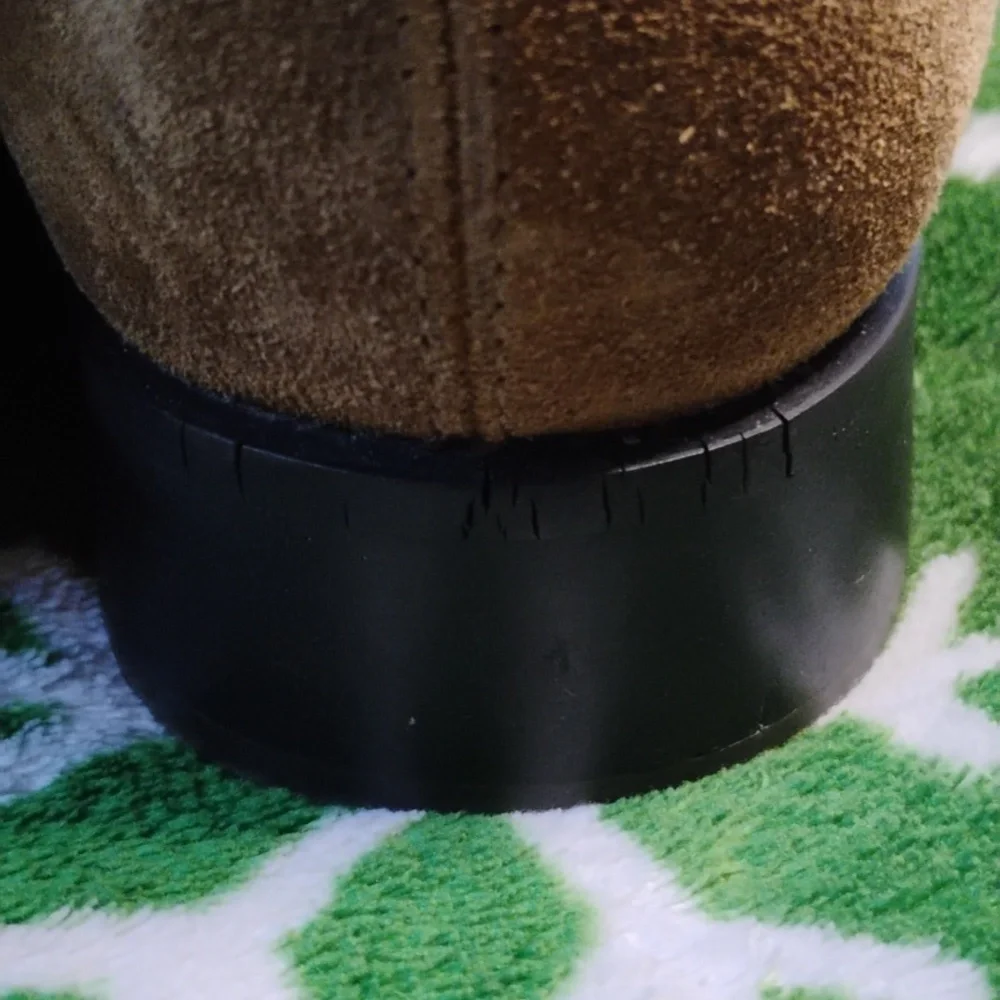 Brown Suede Fur-Lined Boots - Picture 6 of 8